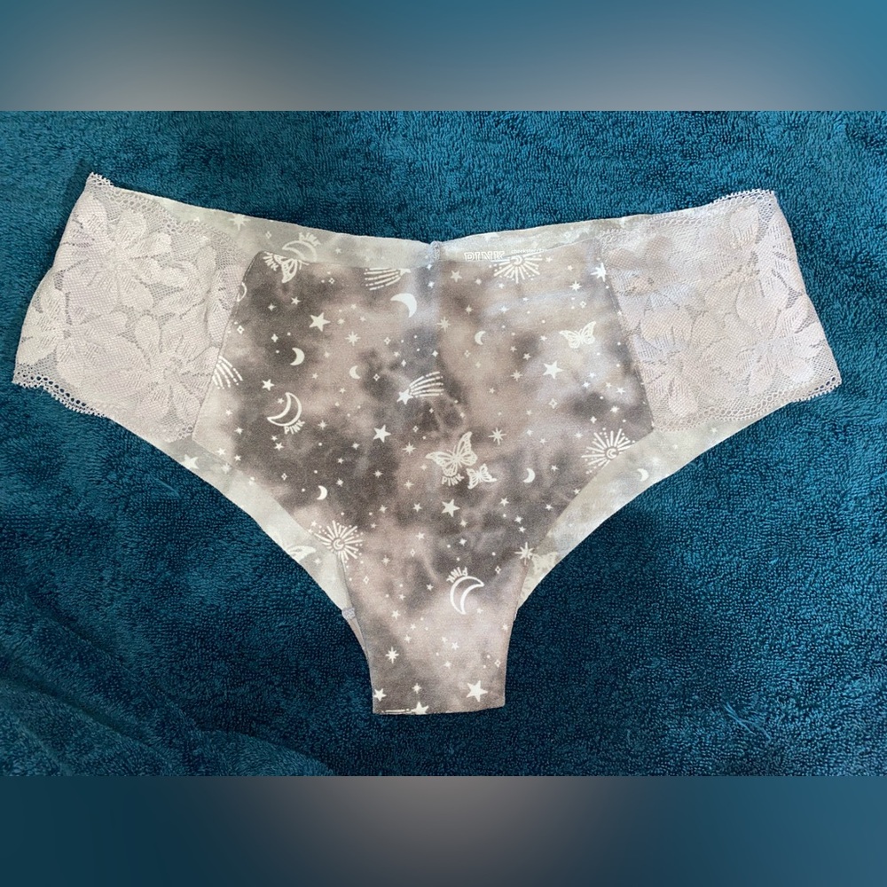 Victoria secret Gray Star and Moon Lace Panties